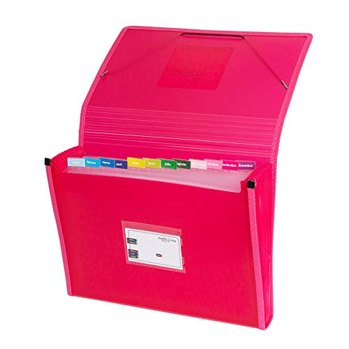 Grafoplás 02963054-carpeta mit Blasebalg, Foolscap, Rosa von Grafoplás