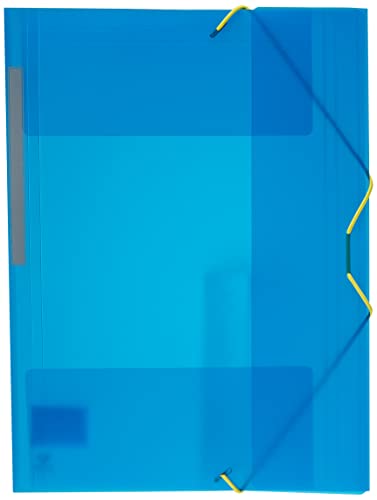 Grafoplás 4801230 Ordner mit Gummibändern und 3 Klappen, A4, Farbe Blau von Grafoplás