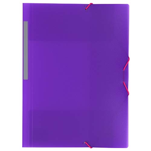 Grafoplás 04801235-carpeta mit Gummizug, 3 Klappen und Gummizug, Violett, A4 von Grafoplás