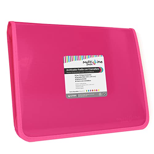 Grafoplás 2960554 Kollektion Multiline Ordner, Fuchsia von Grafoplás