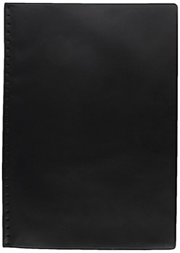 Grafoplas 3040010 – Mappe mit 20 Hüllen, Foolscap, Deckel aus PVC, schwarz von Grafoplás