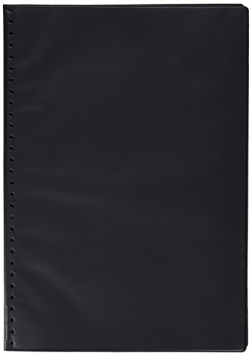 Grafoplas 3080110 – Ordner 50 Hüllen, Foolscap, Deckel aus PVC, schwarz von Grafoplás