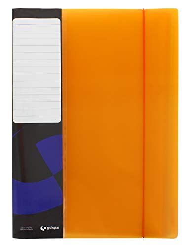 Grafoplas 39709252 – Ordner mit 100 Hüllen poliuro, Foolscap, Orange von Grafoplás
