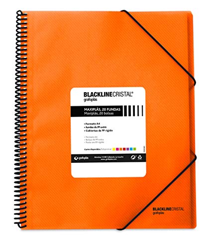 Grafoplas 39832252 – Mappe mit 20 Hüllen, A4, Einband PP, orange von Grafoplas