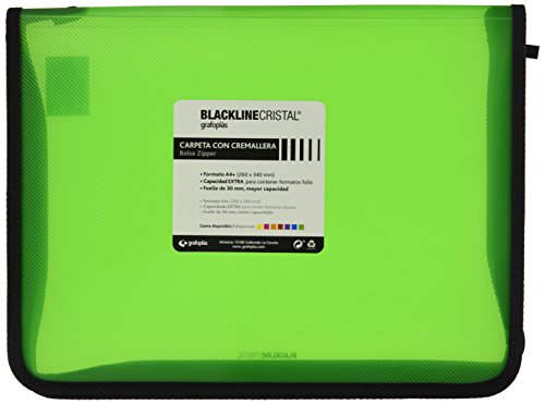 Grafoplas 4800620 – Schreibmappe mit Reißverschluss, grün, A4 + von Grafoplas