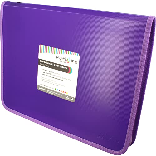 Grafoplas 4802235 – Schreibmappe mit Reißverschluss, Violett, A4 + von Grafoplás