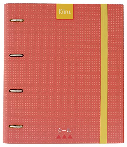 Grafoplás 88102153-carpeta Ringe Schlitzstanzung A4 Kuru mit Umschlag transparent, 4 Fächern und 100 Blatt, 90 g, Rosa, mit Extra Weich von Grafoplás