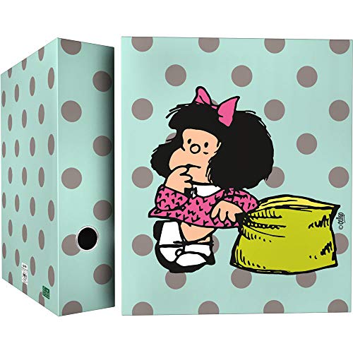 Grafoplás 88172610 Mafalda Ringbuch mit 4 Ringen, 40 mm, mehrfarbig von Grafoplás