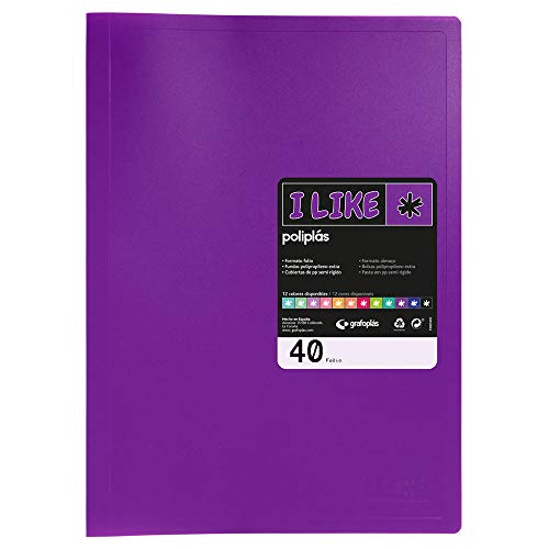 Grafoplás Case Folder, Folio Size 40 Covers 40 Fundas Berry von Grafoplás
