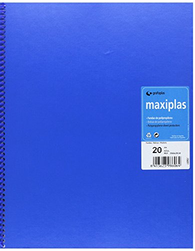 Grafoplas – Mappe mit 20 Hüllen, A4, Einband A4 blau von Grafoplás