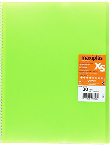 Grafoplas – Mappe mit 30 Hüllen, A4, Hardcover, PP A4 grün von Grafoplas