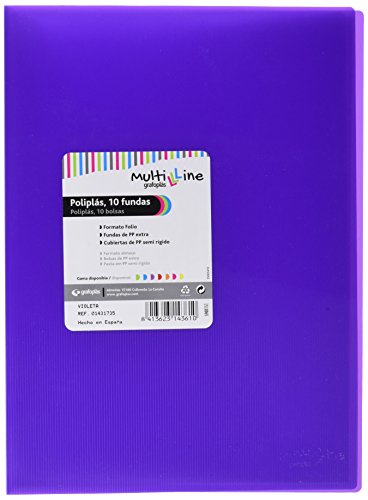 Grafoplas – Ordner, Foolscap, Einband PP, Multiline 10 violett von Grafoplás