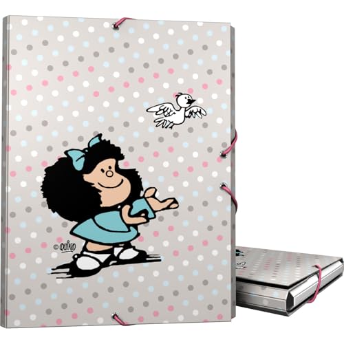 Grafoplas - Ordner mit 3 Klappen, gefütterter Karton, Hardcover, Größe Folio, weich, weich, Kollektion Design Mafalda Bird, FSC-zertifiziert, perfektes Schulmaterial Grafoplas - Ordner mit 3 Klappen, gefütterter Karton, Hardcover, Größe Folio, weich, weich, Kollektion Design Mafalda Bird, FSC-zertifiziert, perfektes Schulmaterial von Grafoplás