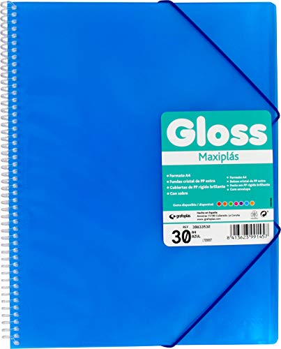 Grafoplás Ordner mit Hüllen 30 Fundas blau von Grafoplás