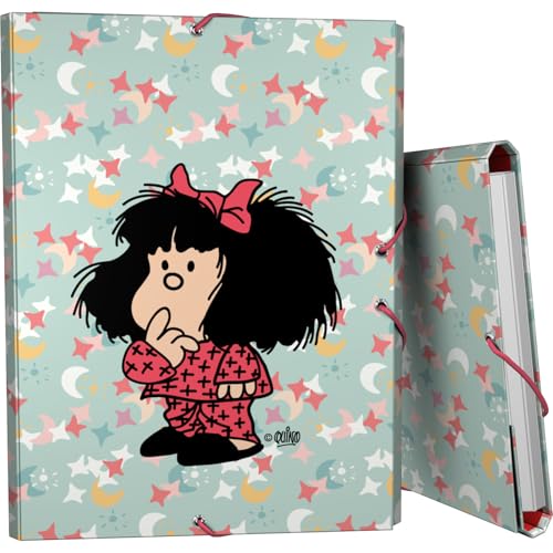 Grafoplas – Schulordner Mafalda Pijama, 3 Klappen, gefütterter Karton, fester Deckel, Folio-Größe, weich, weich, FSC-zertifiziert, perfektes Schulmaterial Grafoplas – Schulordner Mafalda Pijama, 3 Klappen, gefütterter Karton, fester Deckel, Folio-Größe, weich, weich, FSC-zertifiziert, perfektes Schulmaterial von Grafoplás