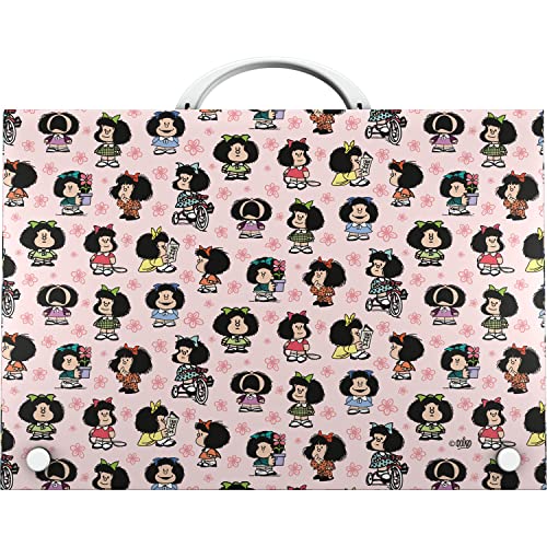 Grafoplás | Schultasche mit Griff und Druckknopfverschluss | Polypropylen | Foliengröße | 24,5 x 34,5 x 4 cm | Schreibwaren-Kollektion von Grafoplás