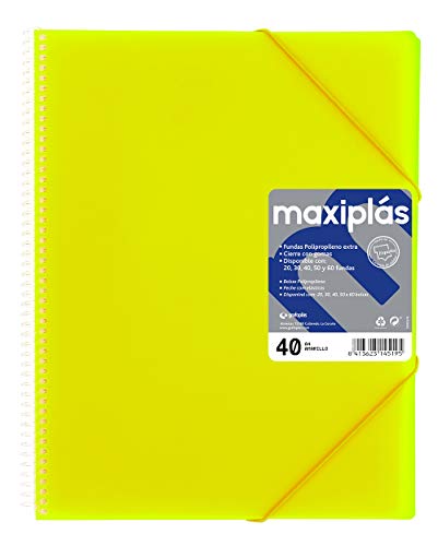 Grafoplas Sichtbuch mit 40 Hüllen A4 Neongelb von Grafoplás