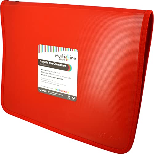 grafoplas 4802251 – Ordner mit Reißverschluss, rot, A4 + von Grafoplás