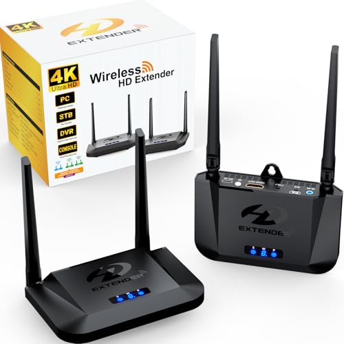 Graige Wireless HDMI Transmitter and Receiver 4K 30HZ, 300m, HDMI Loop-Out, IR Extend, Dual Cooling Systems, 9 Channels, 1 TX to 3 RXS, Streaming from STB, PC, DVD, CCTV to TV, Projector, Monitor Graige Wireless HDMI Transmitter and Receiver 4K 30HZ, 300m, HDMI Loop-Out, IR Extend, Dual Cooling Systems, 9 Channels, 1 TX to 3 RXS, Streaming from STB, PC, DVD, CCTV to TV, Projector, Monitor von Graige