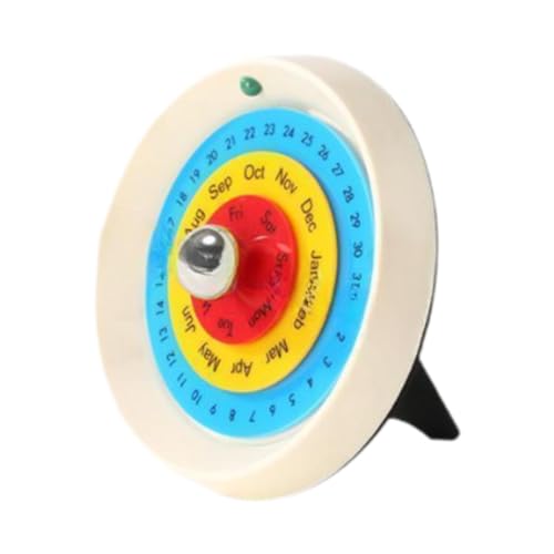Gralara Disc Tischkalender Als Praktisches Ornament für Datum Und Woche, Beige von Gralara