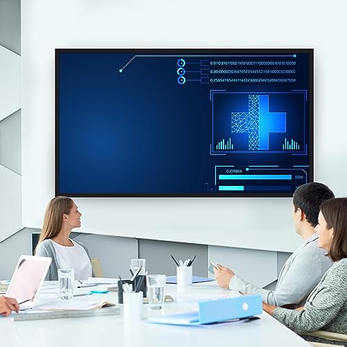 Leinwand 100" Beamer Leinwand Rahmenleinwand HD-Projektionsleinwand 16:9 160° Betrachtungswinkel 3D-Projektor-Leinwand für Haus, Konferenzräume, Klassenzimmer,Gartenunterhaltung von GramStudio