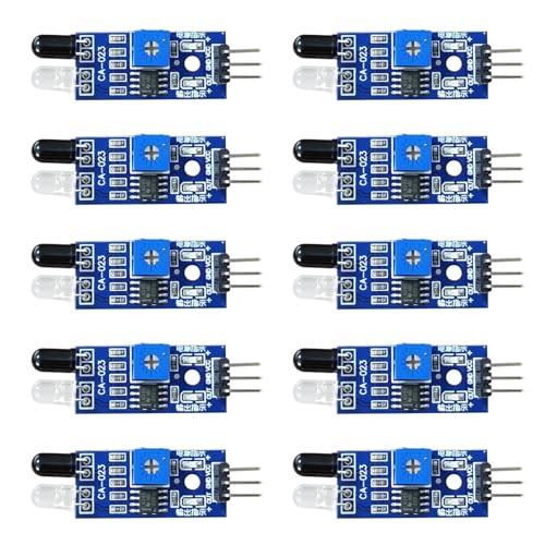 Gramigg 10 Stück IR-reflektierende Sensoren, IR-Lichtschranken, Barriere-Linien-Track-Modul für Dioden-Triodenplatine, Ersatz Gramigg 10 Stück IR-reflektierende Sensoren, IR-Lichtschranken, Barriere-Linien-Track-Modul für Dioden-Triodenplatine, Ersatz von Gramigg