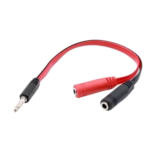 Gramigg 3,5 mm Kopfhörer-Mikrofon-Splitterkabel, 20 cm, flaches Design für Laptop, Desktop-Audio-Adapter Gramigg 3,5 mm Kopfhörer-Mikrofon-Splitterkabel, 20 cm, flaches Design für Laptop, Desktop-Audio-Adapter von Gramigg