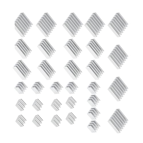 Gramigg 32-teiliges Aluminium-Kühlkörper-Kühler-Set für 4B mit Wärmeleitband für effiziente Kühlung von Gramigg