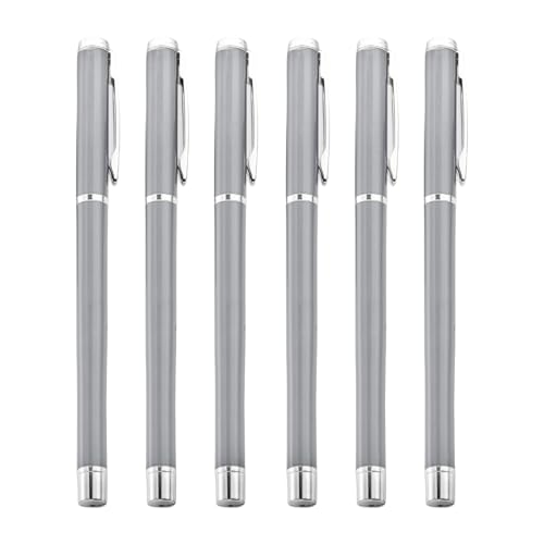 Gramigg Metall-Kugelschreiber mit Stift-Clip, für Unterzeichnung, glattes Schreiben für Hotel, Empfang, Büro, 6 Stück von Gramigg