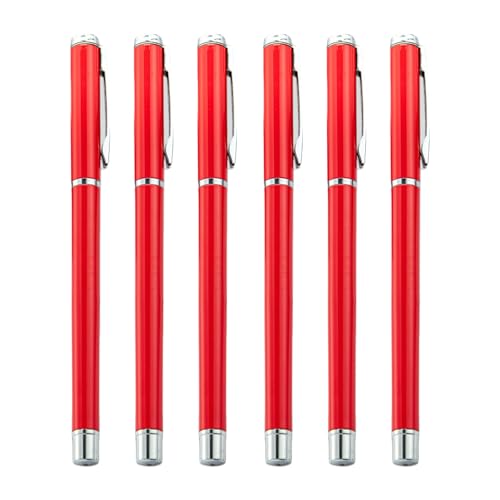 Gramigg Metall-Kugelschreiber mit Stift-Clip, für Unterzeichnung, glattes Schreiben für Hotel, Empfang, Büro, 6 Stück von Gramigg