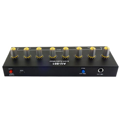 Kompakter 8-K-Eingang, 1 Ausgangsleitungs-Mixer für Instrument und Mikrofone mit langer Akkulaufzeit, 500 mAh Akku Kompakter 8-K-Eingang, 1 Ausgangsleitungs-Mixer für Instrument und Mikrofone mit langer Akkulaufzeit, 500 mAh Akku von Gramigg