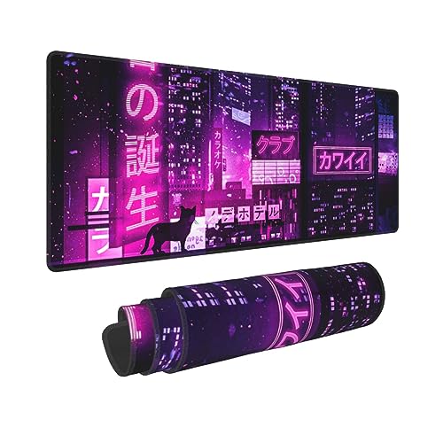 XL Extended Large Gaming Mouse Pad 80.0x30.0 cm Desk Mat Mouse Pads, Tokyo Street Pixel Art Desk Pad Laptop Mousepad PC Keyboard Waterproof Non-Slip Table Mat Purple Retro Japanese Desktop Mat XL Extended Large Gaming Mouse Pad 80.0x30.0 cm Desk Mat Mouse Pads, Tokyo Street Pixel Art Desk Pad Laptop Mousepad PC Keyboard Waterproof Non-Slip Table Mat Purple Retro Japanese Desktop Mat von Granbey