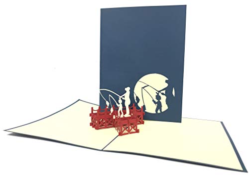 3D-Pop-Up-Grußkarte für Vater und Sohn, zum Geburtstag, Ostern, Muttertag, Dankeschön, Valentinstag, Hochzeit, Kirigami, Papierbastelei-Postkarten von GrandGift