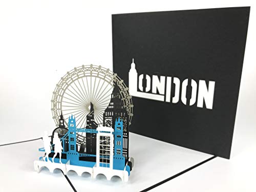 London City Pop-Up-Grußkarte zum Jahrestag, Baby, Happy Birthday, Ostern, Muttertag, Dankeschön, Valentinstag, Hochzeit, Kirigami, Papierhandwerk, Postkarten von GrandGift