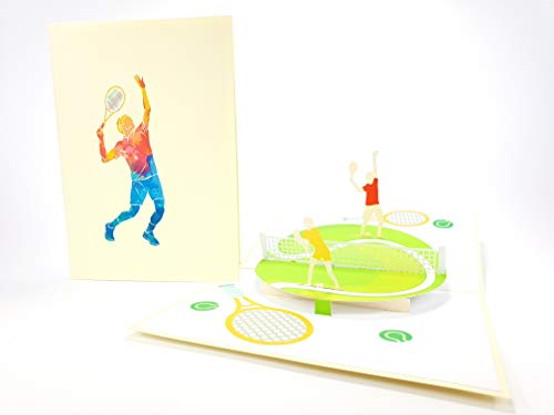 Pop-Up-Karten für Tennissport, Snowboard, Vintage-Flugzeug, kreatives Geschenk, Postkarte, Geburtstag, Valentinstag, Grußkarten für Liebhaber von GrandGift