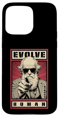 Charles Darwin Evolutionspropaganda Entwickle die Humanwissenschaft Hülle für iPhone 15 Pro Max von Grandio Design Funny Scientific Science Gifts