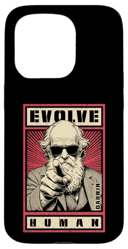 Charles Darwin Evolutionspropaganda Entwickle die Humanwissenschaft Hülle für iPhone 15 Pro von Grandio Design Funny Scientific Science Gifts