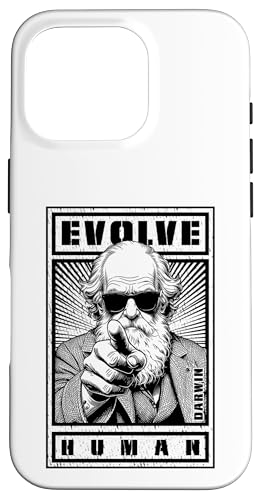 Charles Darwin Evolutionspropaganda Entwickle die Humanwissenschaft Hülle für iPhone 16 Pro von Grandio Design Funny Scientific Science Gifts