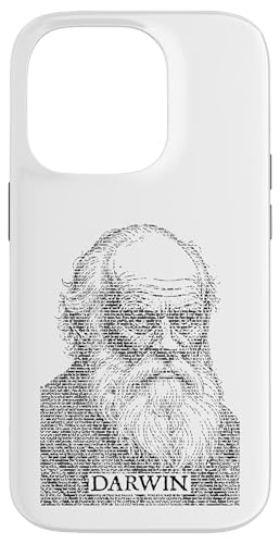 Charles Darwin Origin Of Species Textbuch Portrait Wissenschaft Hülle für iPhone 14 Pro von Grandio Design Funny Scientific Science Gifts