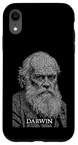 Charles Darwin Origin Of Species Textbuch Portrait Wissenschaft Hülle für iPhone XR von Grandio Design Funny Scientific Science Gifts
