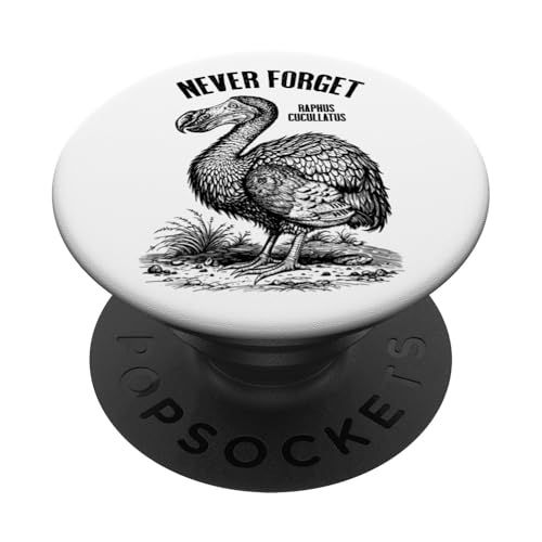 Dodo Never Forget Raphus Cucullatus Extinct Paläontology PopSockets Klebender PopGrip von Grandio Design Funny Scientific Science Gifts