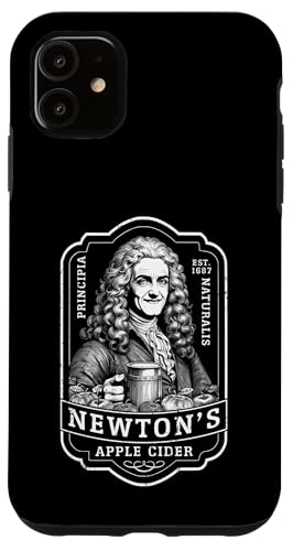 Funny Physics Isaac Newton Apfelwein, Vintage-Label, Wissenschaft Hülle für iPhone 11 von Grandio Design Funny Scientific Science Gifts