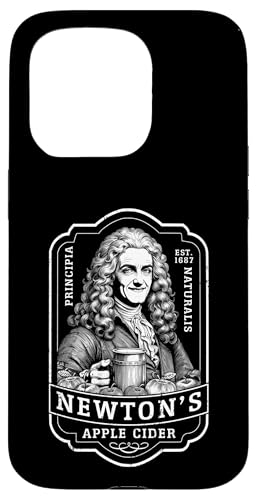 Funny Physics Isaac Newton Apfelwein, Vintage-Label, Wissenschaft Hülle für iPhone 15 Pro von Grandio Design Funny Scientific Science Gifts