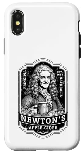 Funny Physics Isaac Newton Apfelwein, Vintage-Label, Wissenschaft Hülle für iPhone X/XS von Grandio Design Funny Scientific Science Gifts