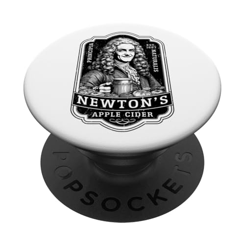 Funny Physics Isaac Newton Apfelwein, Vintage-Label, Wissenschaft PopSockets Klebender PopGrip Funny Physics Isaac Newton Apfelwein, Vintage-Label, Wissenschaft PopSockets Klebender PopGrip von Grandio Design Funny Scientific Science Gifts