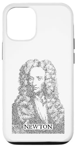 Isaac Newton Principia Lustiges Physikbuch Text Portrait Hülle für iPhone 12/12 Pro von Grandio Design Funny Scientific Science Gifts