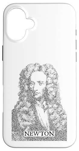 Isaac Newton Principia Lustiges Physikbuch Text Portrait Hülle für iPhone 16 Plus von Grandio Design Funny Scientific Science Gifts