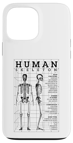 Knochen-Diagramm des menschlichen Skeletts, STEM Wissenschaft Fakten Hülle für iPhone 13 Pro Max von Grandio Design Funny Scientific Science Gifts