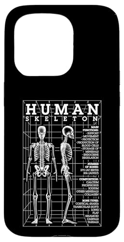Knochen-Diagramm des menschlichen Skeletts, STEM Wissenschaft Fakten Hülle für iPhone 15 Pro von Grandio Design Funny Scientific Science Gifts