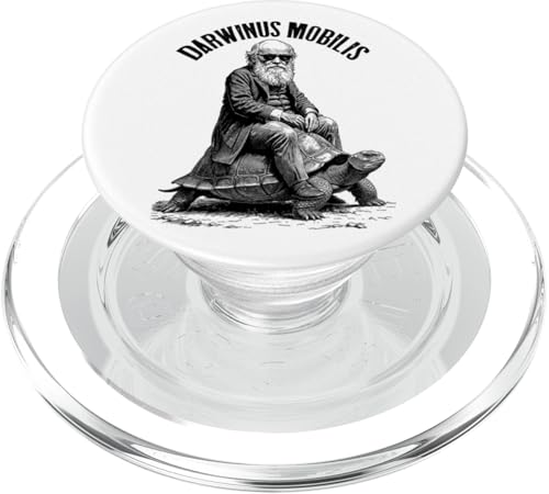 Lustige Charles Darwin Schildkröte Darwinus Mobilis Evolution PopSockets PopGrip für MagSafe von Grandio Design Funny Scientific Science Gifts